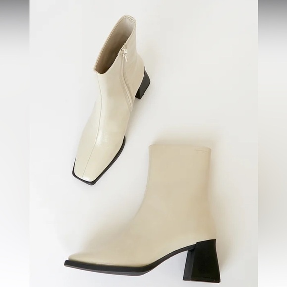 Vagabond Hedda Plaster Square Toe Patent Leather Upper Heeled Boot - Picture 3 of 16